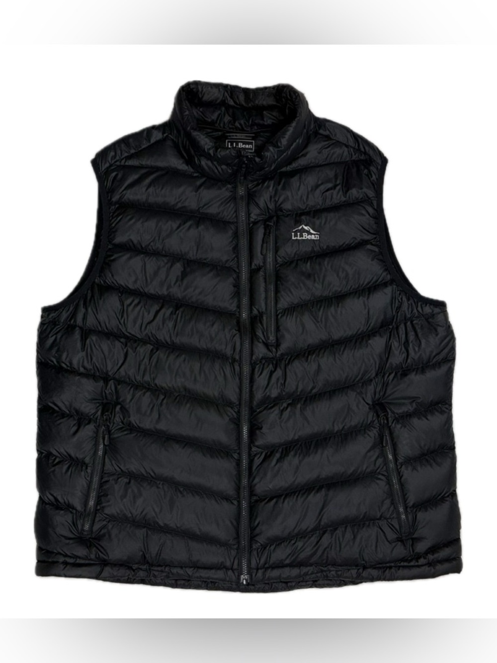 LL Bean Downtek Ultralight 850 goose down black puffer vest jacket mens XXL